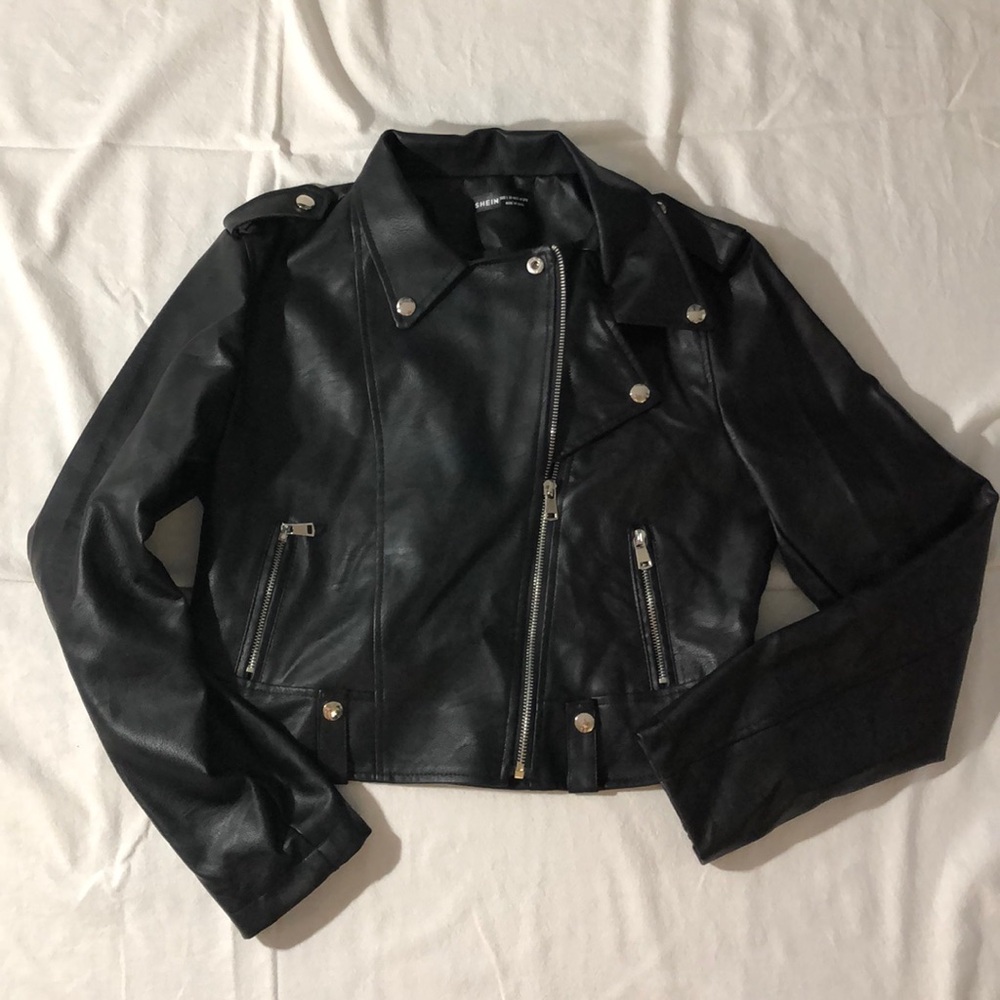 Shein Faux Leather Coat